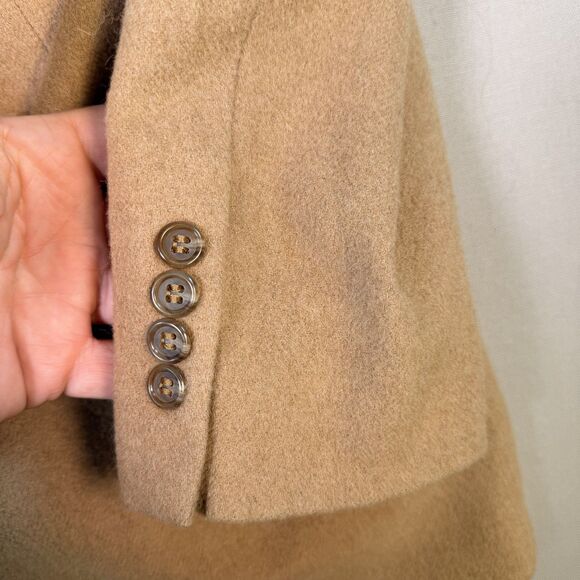 Brooks Brothers Blazer Mens 43R Tan Camel Hair Jacket Two Button Coat - Picture 4 of 10
